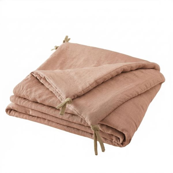 Bout de lit 90x200 cm Lin Rosalie Vieux Rose