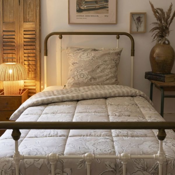 Couette imprimée 140x200 cm +1 taie Coton Nora