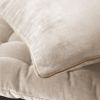 Coussin rectangulaire déhoussable 40x60 cm Velours de Coton Bianca Naturel