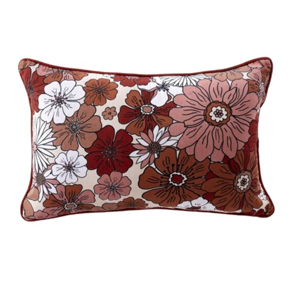 Coussin rectangulaire déhoussable 40x60 cm Gaze de Coton Florence
