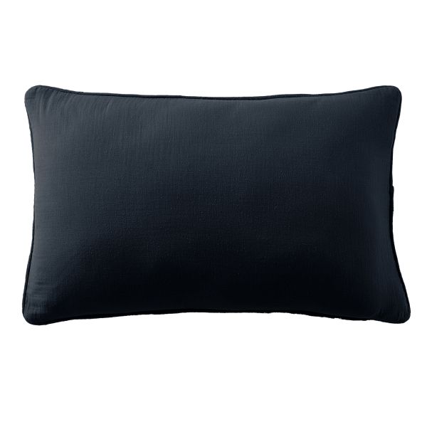 Coussin rectangulaire déhoussable 40x60 cm Gaze de Coton Terra Minuit