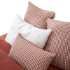 Coussin carré déhoussable 45x45 cm Gaze de Coton Vickie Terracotta