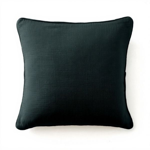Coussin carré déhoussable 45x45 cm Gaze de Coton Terra Sapin
