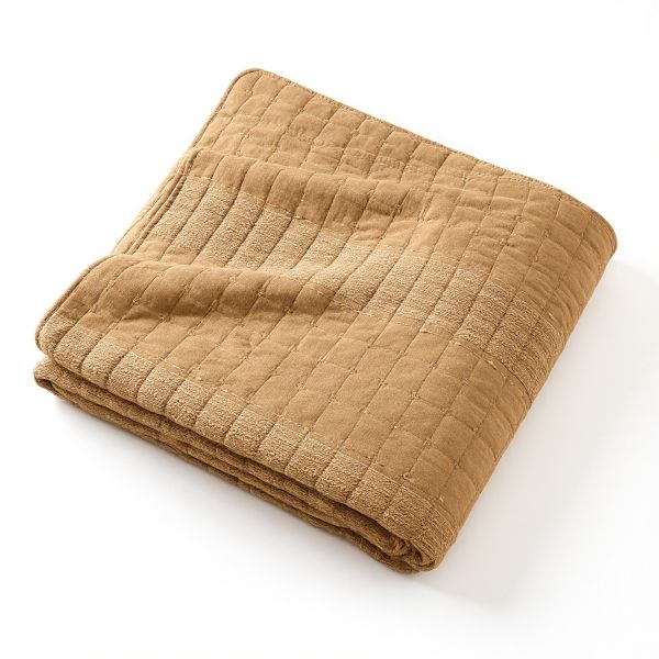 Couvre lit 240x260 cm Coton Zélie Camel