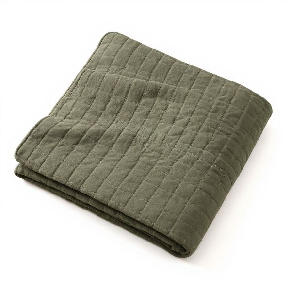 Couvre lit 240x260 cm Coton Zélie Romarin