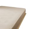 Drap housse 90x190+30 cm Gaze de Coton Terra Ficelle