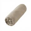Drap housse 90x190+30 cm Lin Rosalie Sable