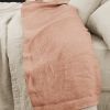 Drap plat 240x300 cm Lin Rosalie Vieux Rose