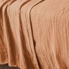 Drap plat 270x300 cm Gaze de Coton Terra Abricot