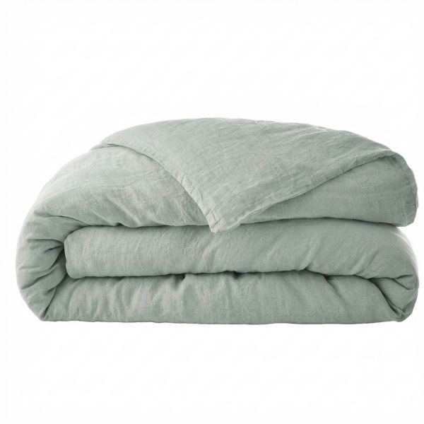 Housse de couette 140x200 cm Lin Rosalie Eucalyptus