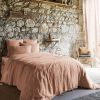 Housse de couette 140x200 cm Lin Rosalie Vieux Rose