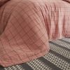 Housse de couette Reversible 140x200 cm Gaze de Coton Terra Harmonie Rose Foncé