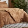 Housse de couette Reversible 200x200 cm Gaze de Coton Terra Harmonie Camel