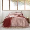 Housse de couette Reversible 200x200 cm Gaze de Coton Vickie Terracotta