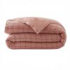 Housse de couette Reversible 220x240 cm Gaze de Coton Terra Harmonie Rose Foncé