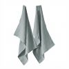 Lot de 2 essuie-vaisselle 50x70 cm Lin Rosalie Azur