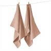 Lot de 2 essuie-vaisselle 50x70 cm Lin Rosalie Vieux Rose
