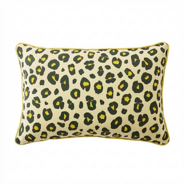 Coussin rectangulaire déhoussable 40x60 cm Gaze de Coton Montauk Jaune