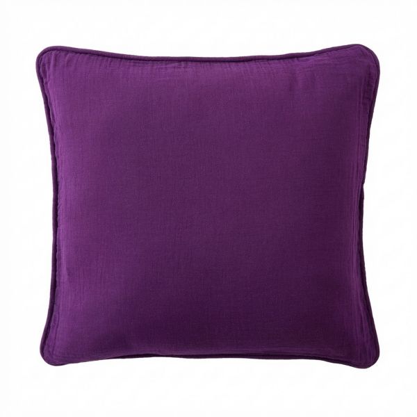 Coussin carré déhoussable 45x45 cm Gaze de Coton Hampton Opulence
