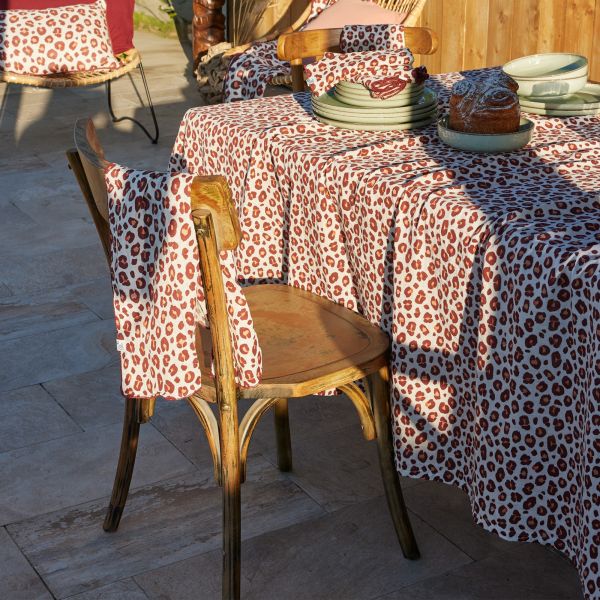 Nappe rectangle 150x350 cm Gaze de Coton Montauk Rose