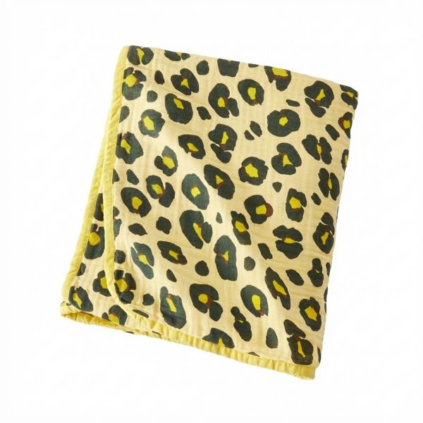 Plaid 130x160 cm Gaze de Coton Montauk Jaune