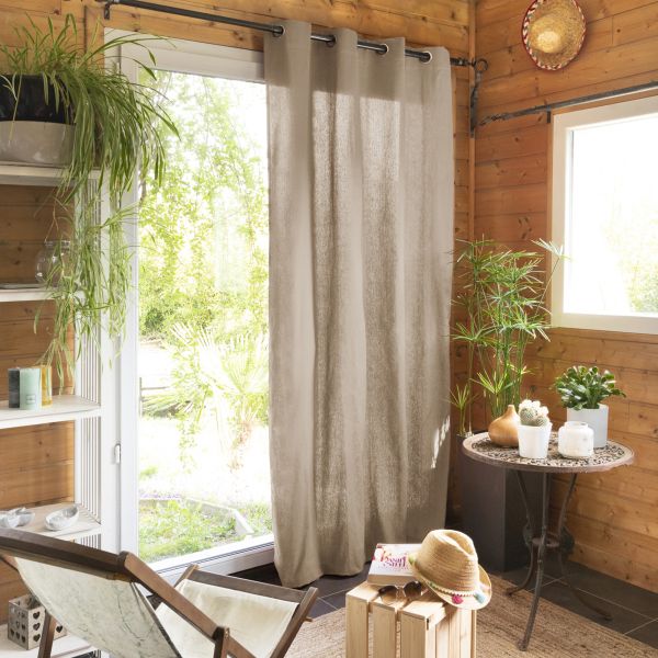 Rideau 140x260 cm Coton Dahlia Ficelle