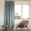 Rideau ajustable 140x270 cm Lin Rosalie Azur