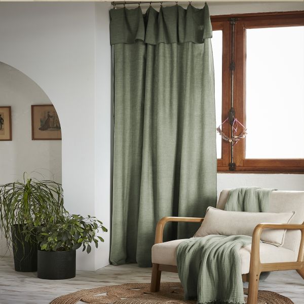 Rideau ajustable 140x270 cm Lyocell Gabrielle Thym