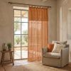 Rideau ajustable 140x300 cm Gaze de Coton Terra Abricot