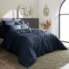 Housse de couette 220x240 cm Percale de Coton Bleu Nuit