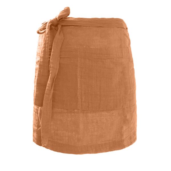 Tablier 45/85 cm Gaze de Coton Terra Abricot