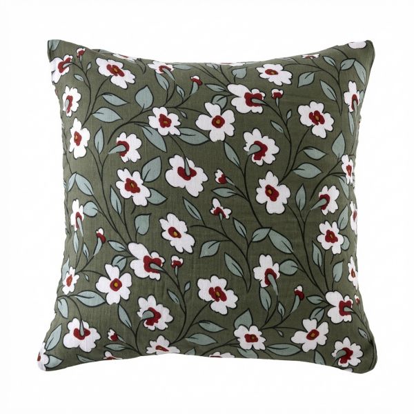 Taie d'oreiller 60x60 cm Gaze de Coton Azalée