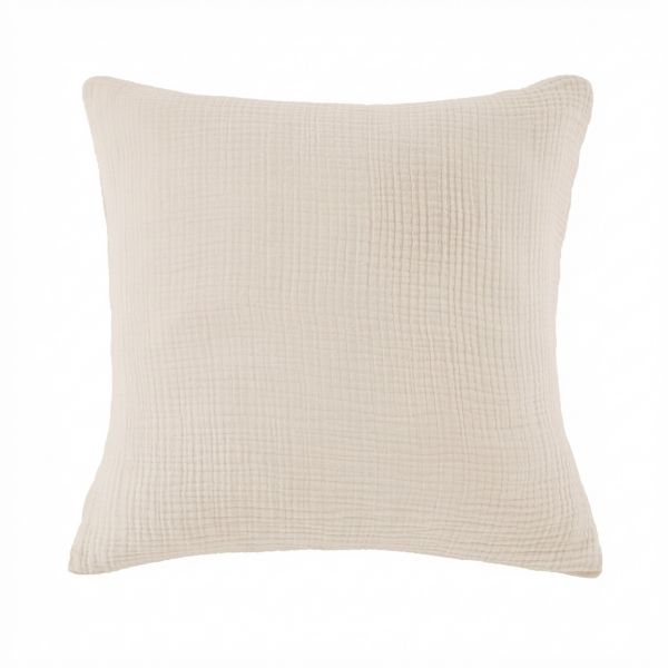 Taie d'oreiller 80x80 cm Gaze de Coton Iris Naturel