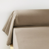 Taie de traversin 43x185 cm Flanelle de Coton Jasmine Ficelle