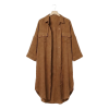 Tunique chemise S/M Gaze de Coton Terra Camel