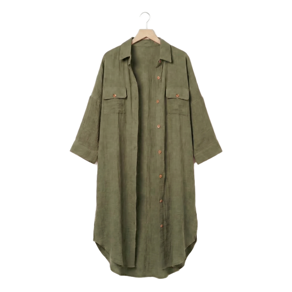 Tunique chemise S/M Gaze de Coton Terra Romarin
