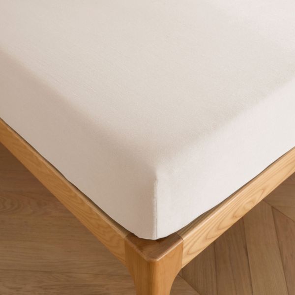 Drap Housse 180x200+35 cm Lin Métis Naturel