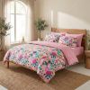 Parure de lit 220x240 cm Percale de Coton Floral Collage Rose - KATE MERRITT