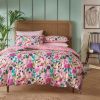 Parure de lit 240x260 cm Percale de Coton Floral Collage Rose - KATE MERRITT