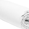 Drap Housse 160x200+30 cm Coton Blanc