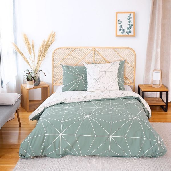 Parure de lit Reversible 240x260 cm Coton Bio Milo