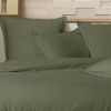 Parure de lit 220x240 cm Percale de Coton Vert Kaki
