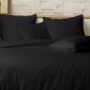 Parure de lit 140x200 cm Percale de Coton Noir Clair