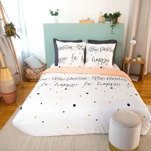 Parure de lit 220x240 cm Microfibre Positive