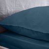 Drap Housse 140x190+28 cm Microfibre Bleu Nuit