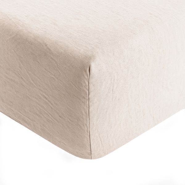 Drap Housse 160x200+28 cm Microfibre Sable