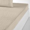 Drap Housse 180x200+30 cm Gaze de Coton Naturel