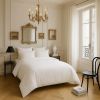 Housse de couette 140x200 cm Satin de Coton Blanc