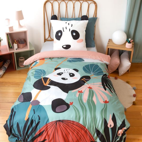 Parure de lit enfant 140x200 cm Microfibre Panda