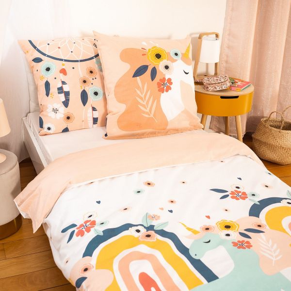 Parure de lit enfant 140x200 cm Coton Prunellia